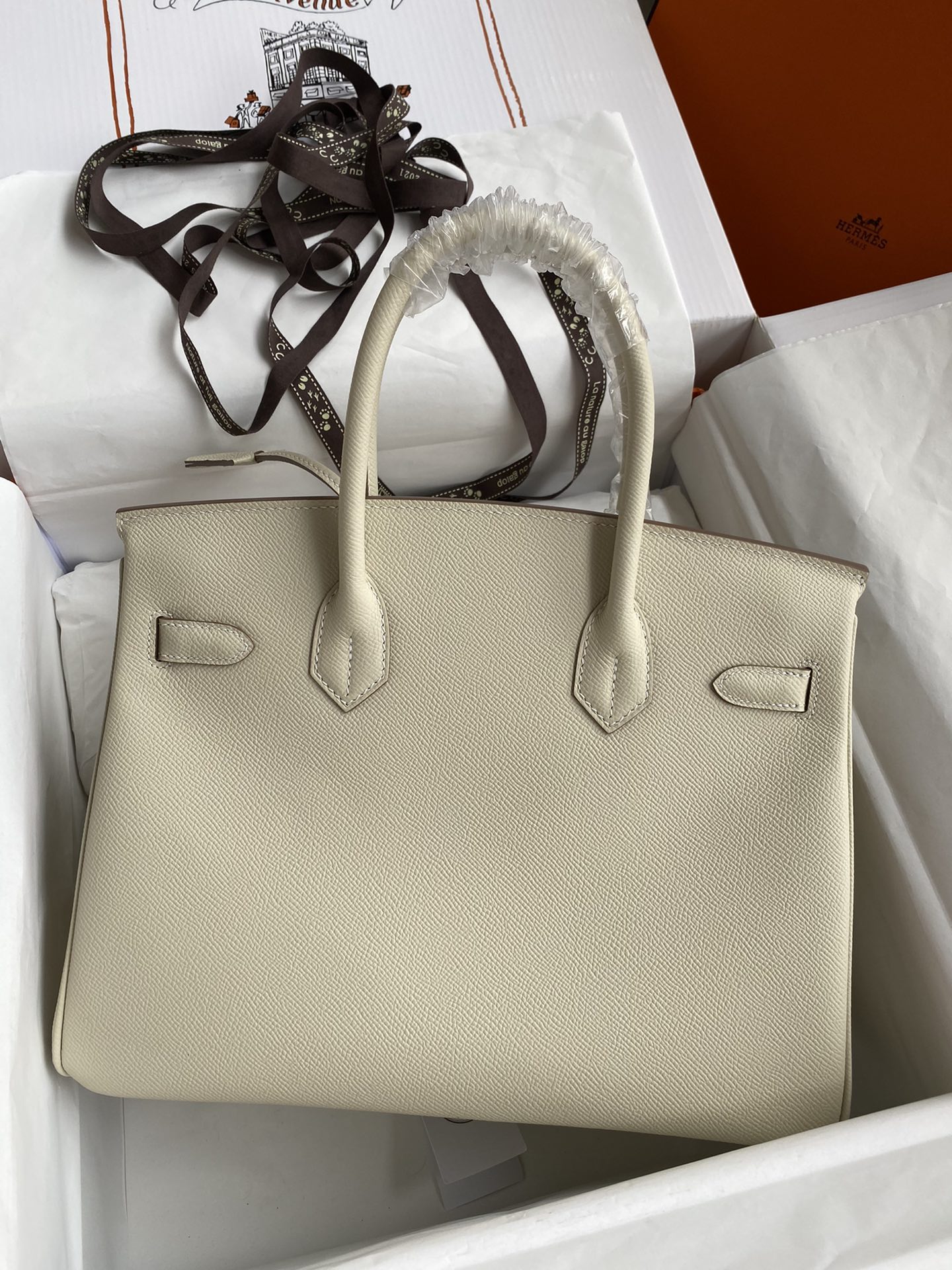 Hermes Birkin 35CM Epsom Leather Handbag Cream White